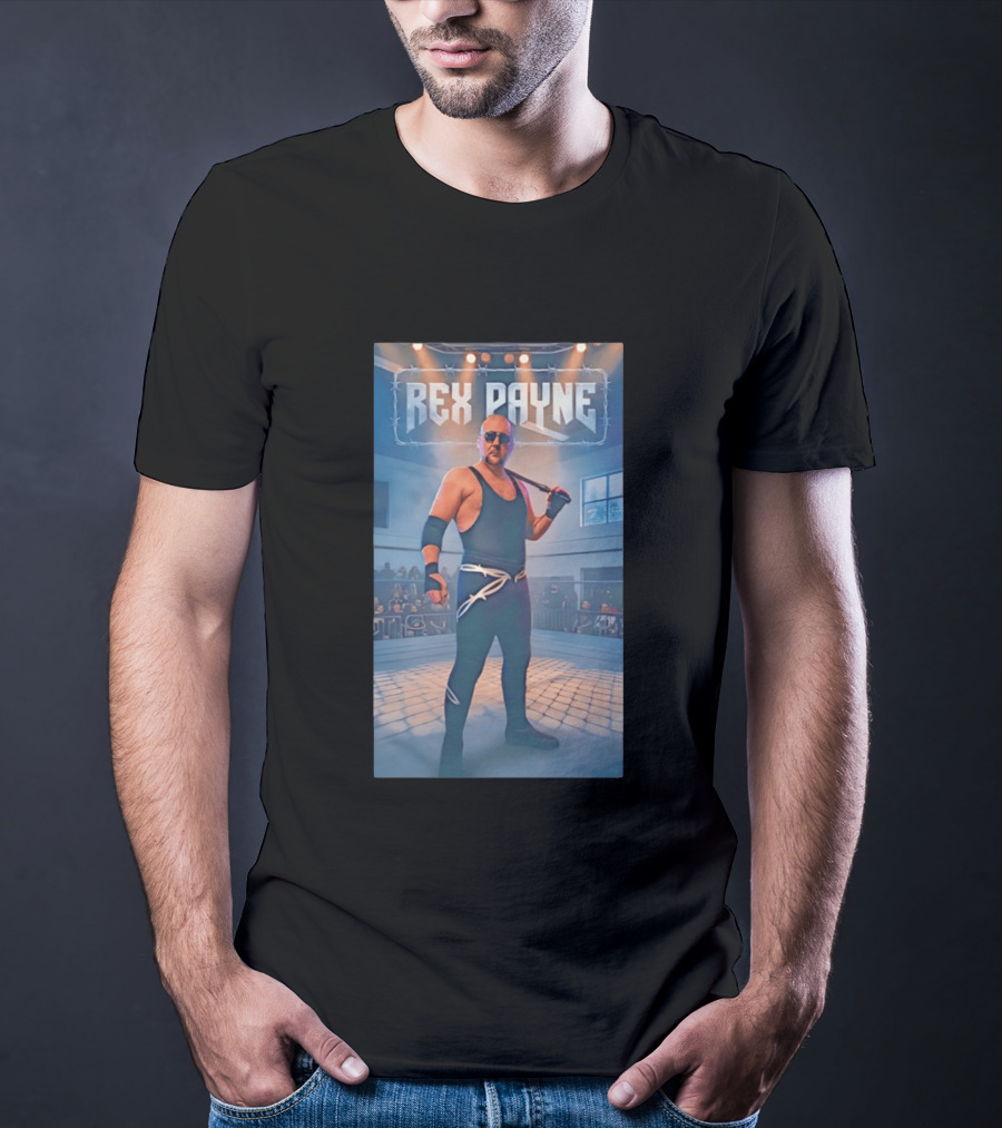Rex Payne MMA Fighter In Arena With Intense Spotlight And Audience T-Shirt