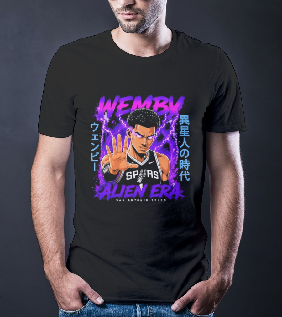 San Antonio Spurs Wemby Wembanyama Alien Era Iseijin No Jidai T-Shirt