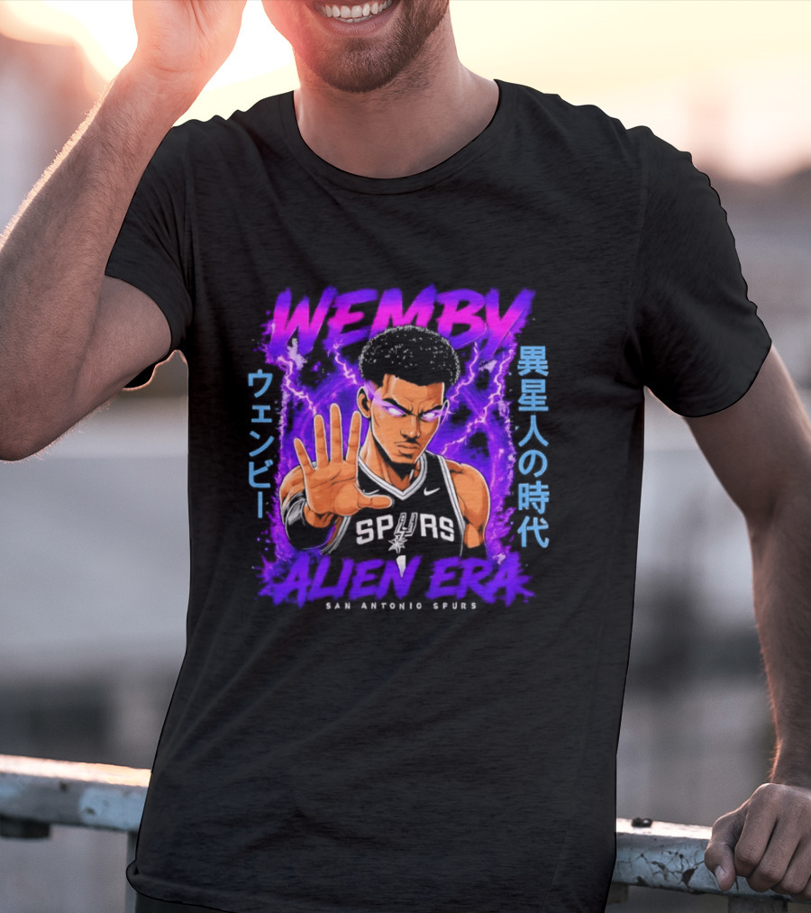 San Antonio Spurs Wemby Wembanyama Alien Era Iseijin No Jidai T-Shirt
