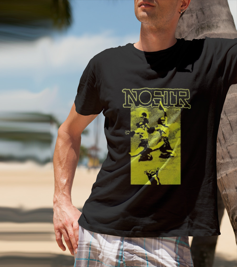 NOSTR Cheerleader Cartoon Character In Bold Font T-Shirt
