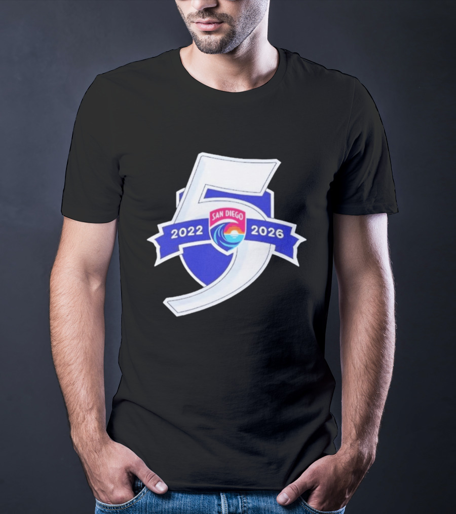 San Diego Wave FC 5 Year Anniversary 2022 2026 T-Shirt