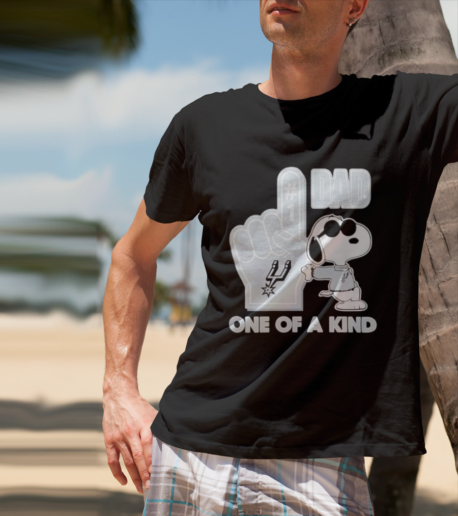Snoopy Wearing Sunglasses With Spurs Foam Finger One Of A Kind Dad T-Shirt