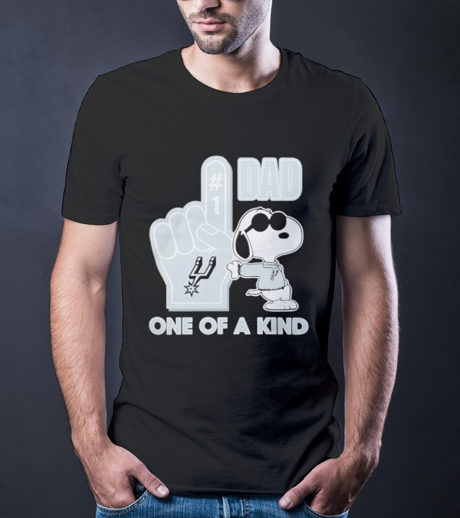 Snoopy Wearing Sunglasses With Spurs Foam Finger One Of A Kind Dad T-Shirt