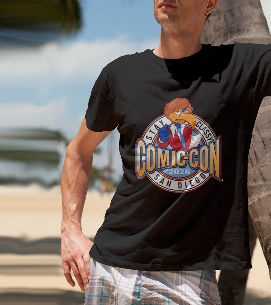 Stay Classy Comic Con San Diego 2026 Ron Burgundy Bird T-Shirt