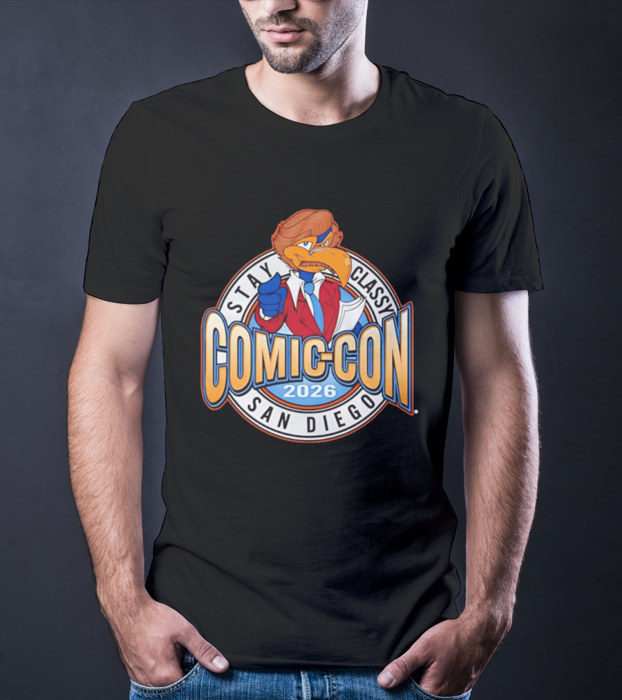 Stay Classy Comic Con San Diego 2026 Ron Burgundy Bird T-Shirt