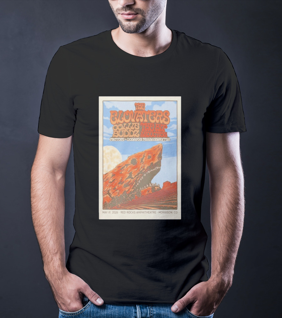 The Elovaters Red Rocks Amphitheatre May 17 2026 Collie Buddz The Hip Abduction Morrison CO Tour T-Shirt
