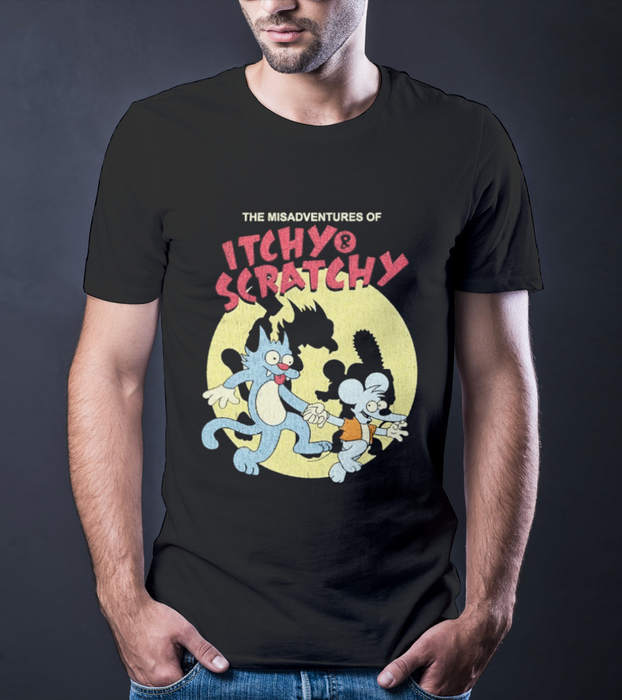 The Misadventures Of Itchy Scratchy Cartoon Characters T-Shirt