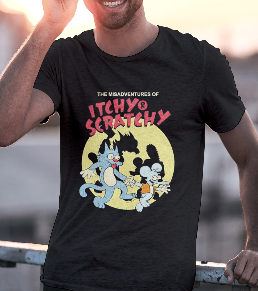 The Misadventures Of Itchy Scratchy Cartoon Characters T-Shirt