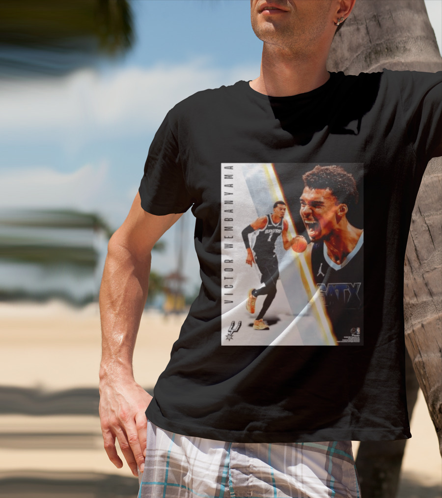 Victor Wembanyama San Antonio Spurs SATX Radiance Collage T-Shirt