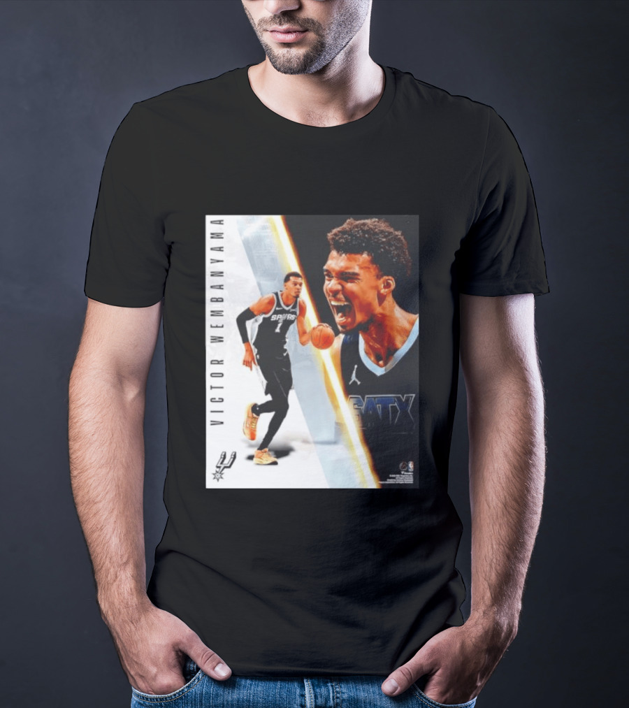 Victor Wembanyama San Antonio Spurs SATX Radiance Collage T-Shirt