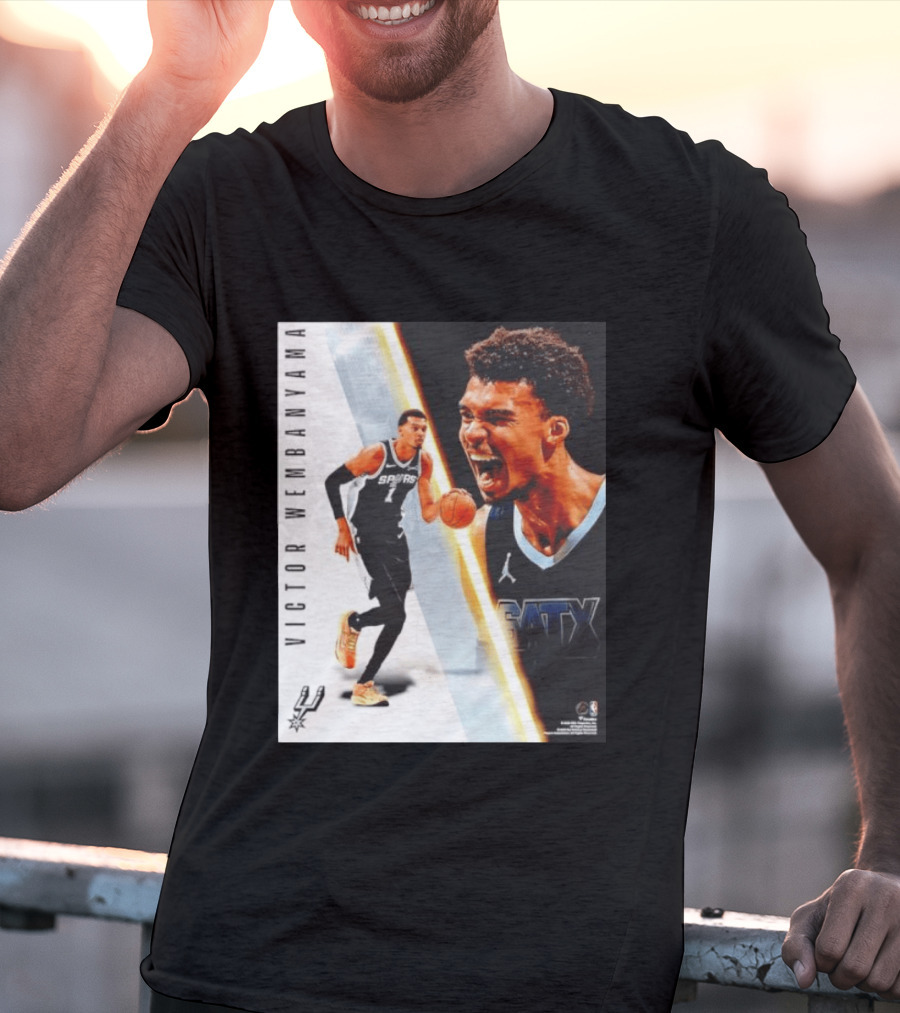 Victor Wembanyama San Antonio Spurs SATX Radiance Collage T-Shirt