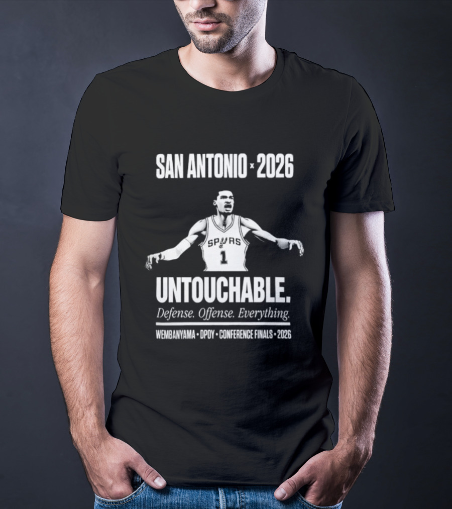 San Antonio 2026 Untouchable Defense Offense Everything Wembanyama Popovich 2025 2026 T-Shirt