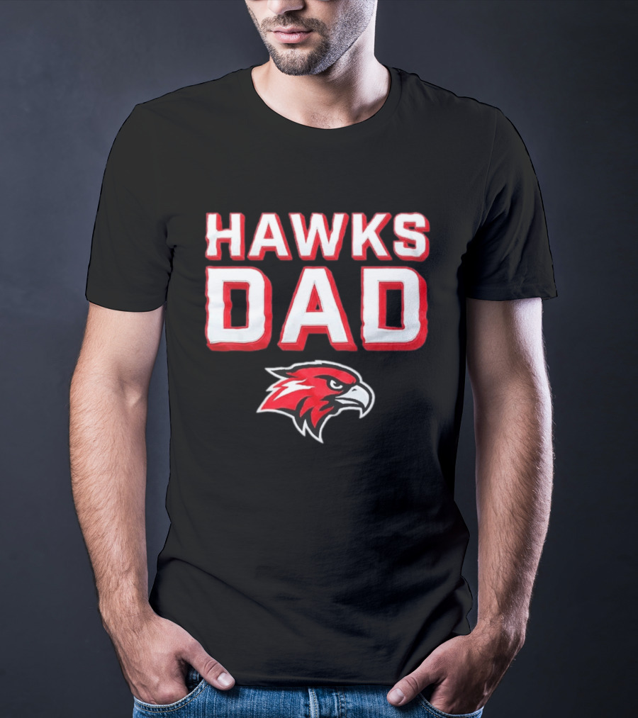 Hawks Dad Red Hawk Sports Fan T-Shirt