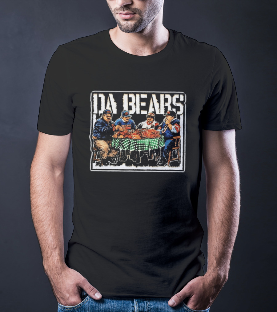 Chicago Bears Fans Eating At A Table Da Bears Classic Tailgate Gathering T-Shirt
