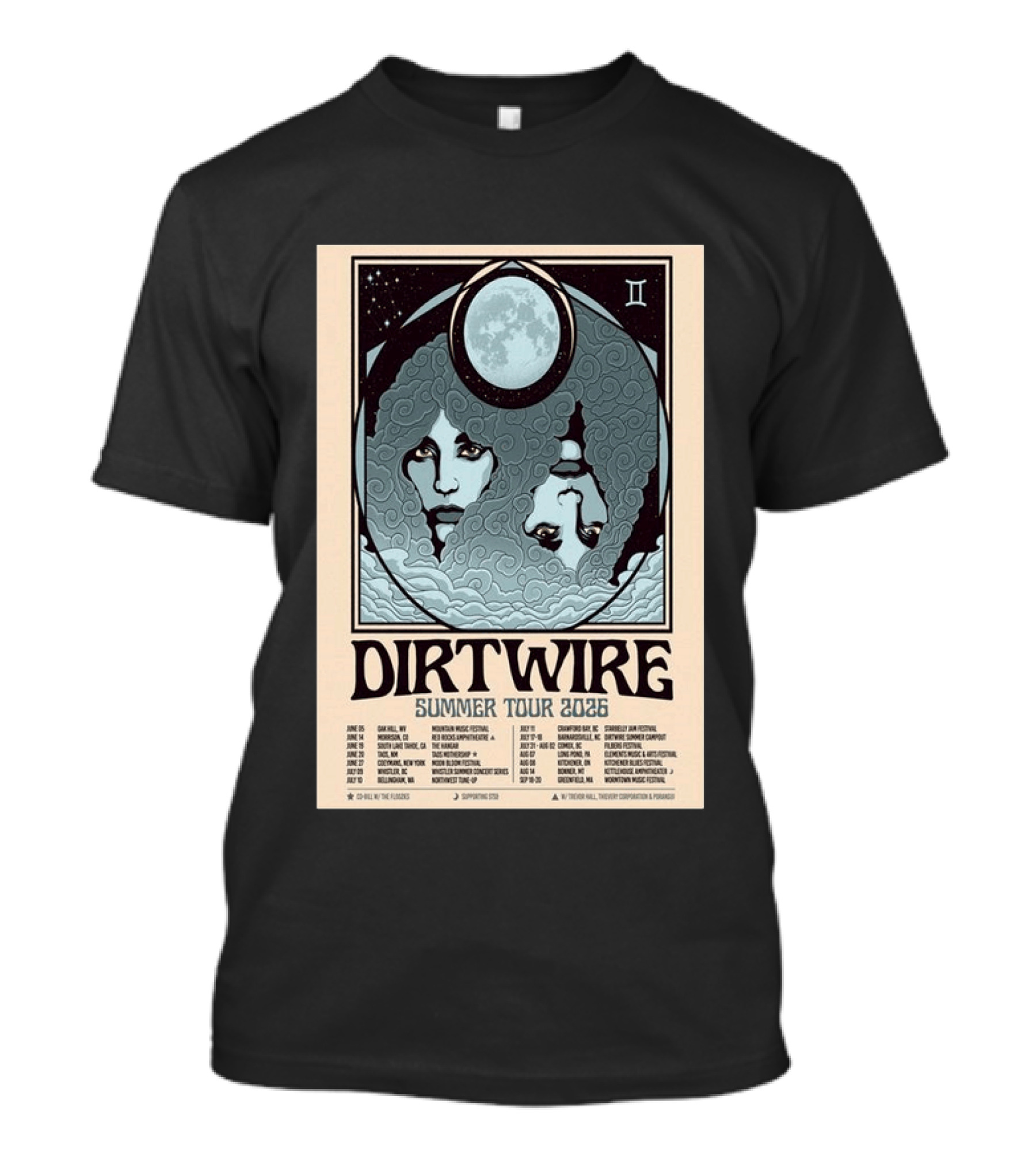 DIRTWIRE Summer Tour 2026 Concert Dates And Locations Music Festival T-Shirt