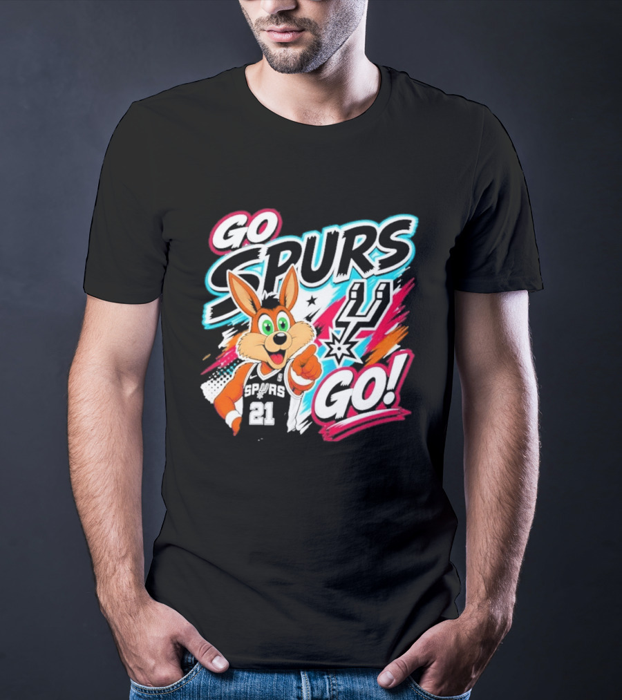Go Spurs Go San Antonio Spurs Coyote Basketball 21 T-Shirt