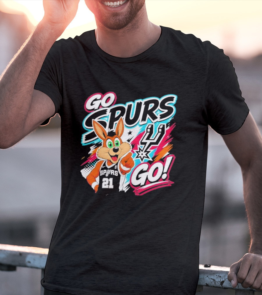 Go Spurs Go San Antonio Spurs Coyote Basketball 21 T-Shirt