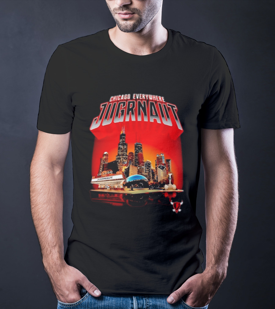 Chicago Everywhere Jugrnaut Skyline Millennium Park T-Shirt