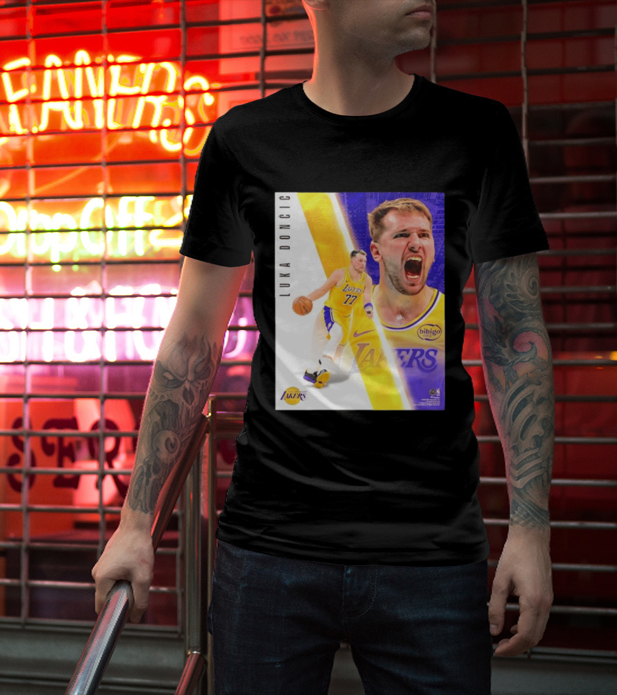 Luka Doncic 77 Los Angeles Lakers Basketball Energetic T-Shirt