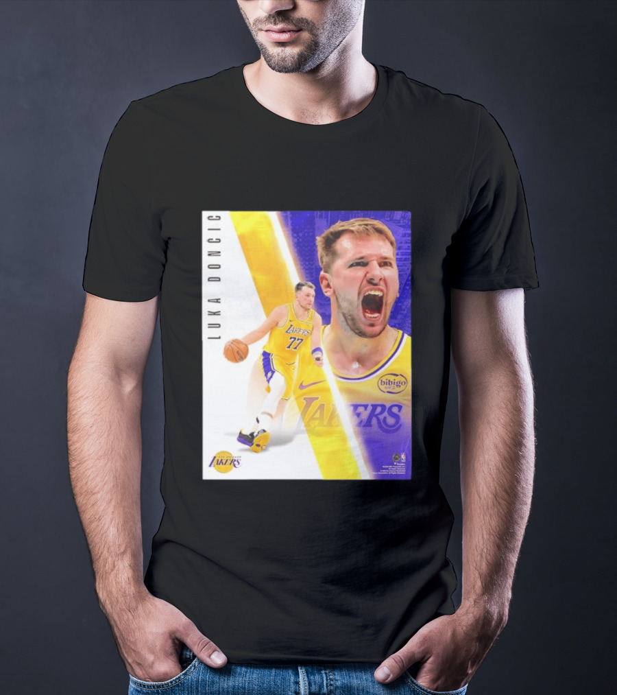 Luka Doncic 77 Los Angeles Lakers Basketball Energetic T-Shirt