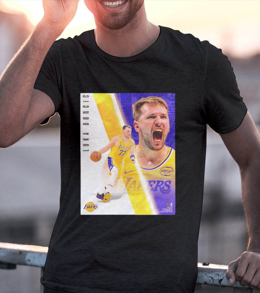 Luka Doncic 77 Los Angeles Lakers Basketball Energetic T-Shirt