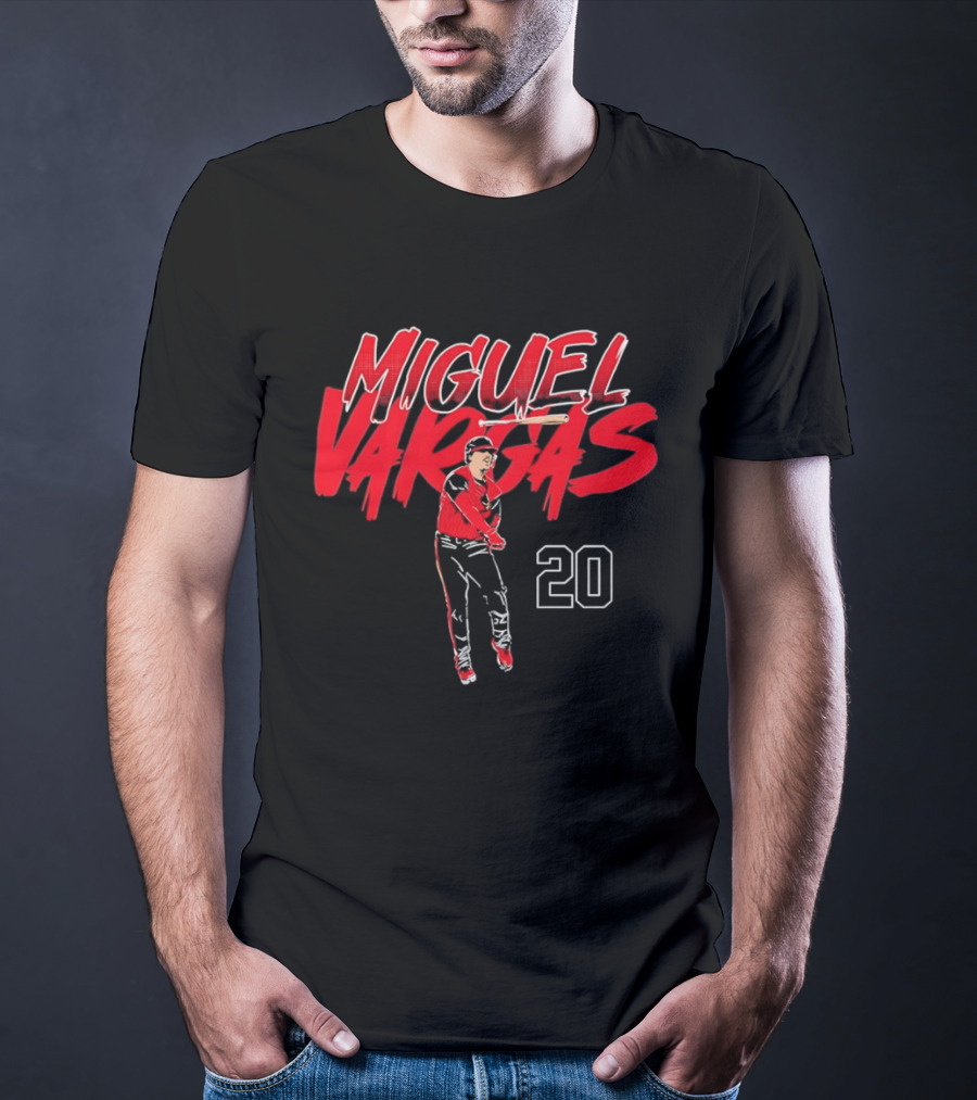 Miguel Vargas 20 MLB Players Association Red Lettering Baseball T-Shirt