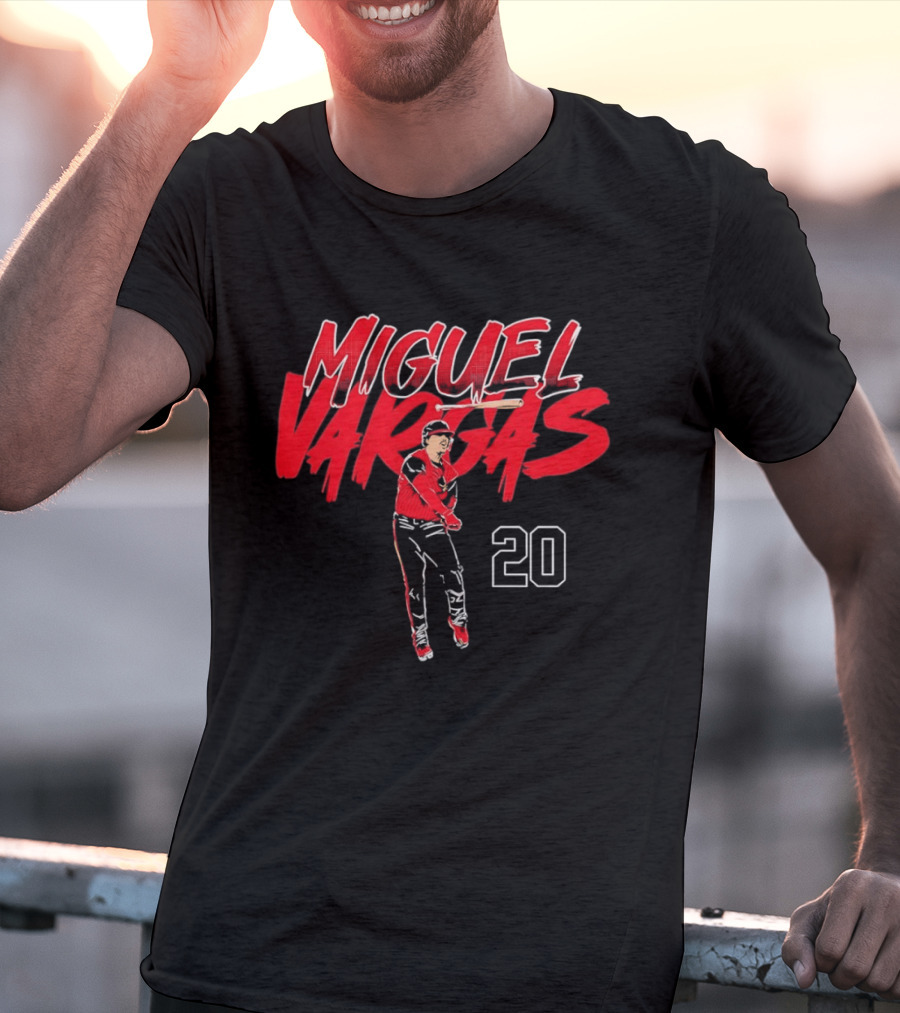 Miguel Vargas 20 MLB Players Association Red Lettering Baseball T-Shirt