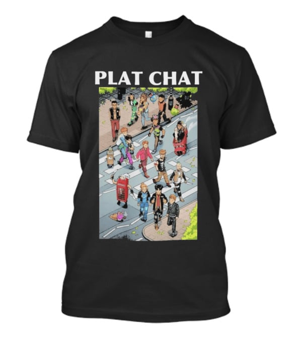 Plat Chat Abbey Road Crossover Street Scene Characters T-Shirt