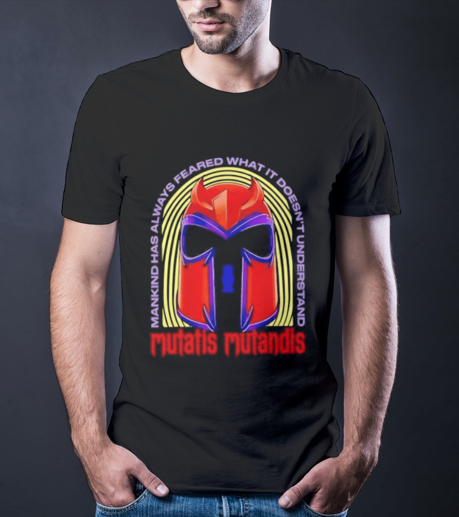 Mutatis Mutandis Mankind Has Always Feared What It Doesn't Understand Red Mask T-Shirt