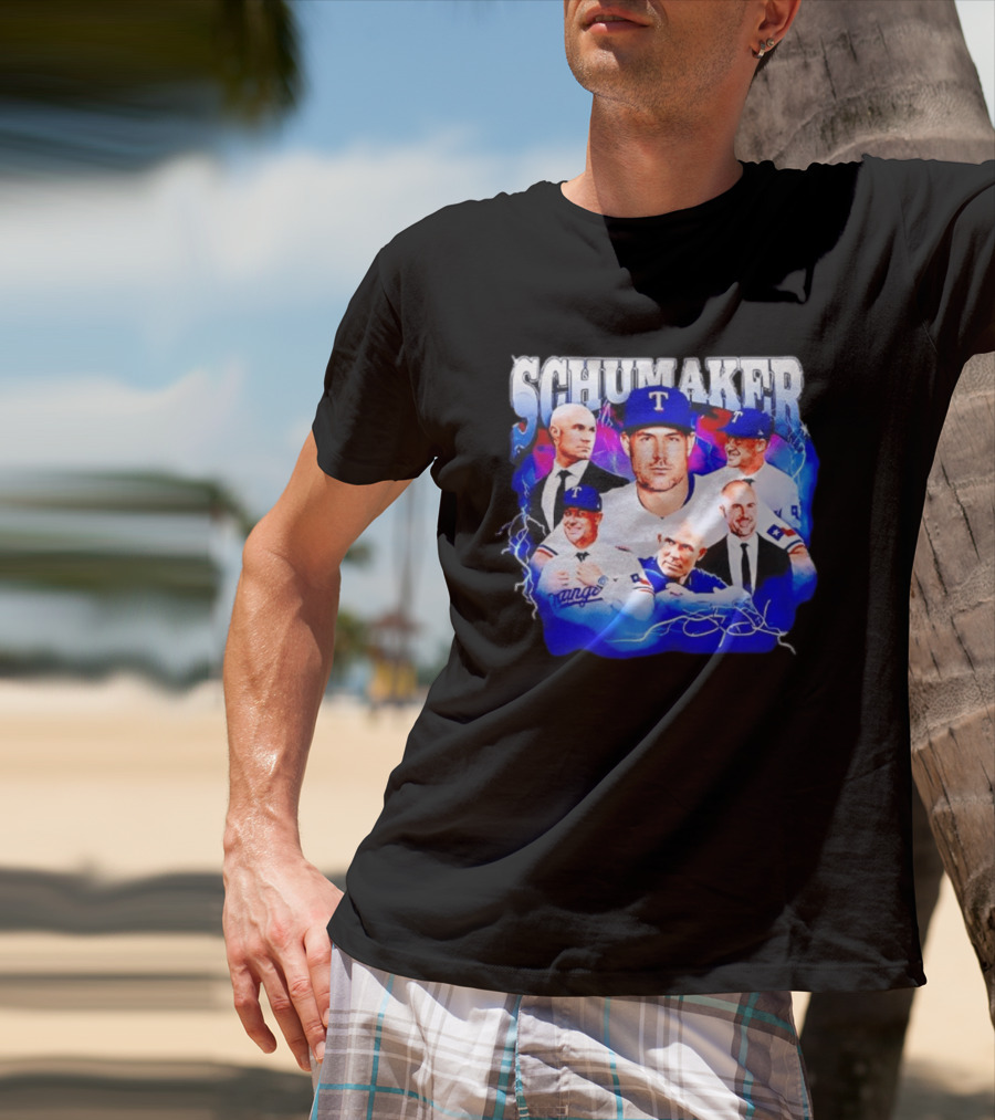 Skip Schumaker Texas Baseball Collage T-Shirt