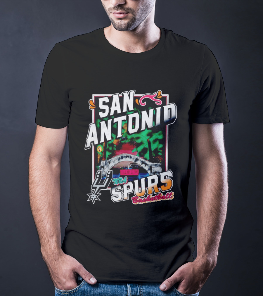 San Antonio Spurs River Walk NBA Basketball T-Shirt
