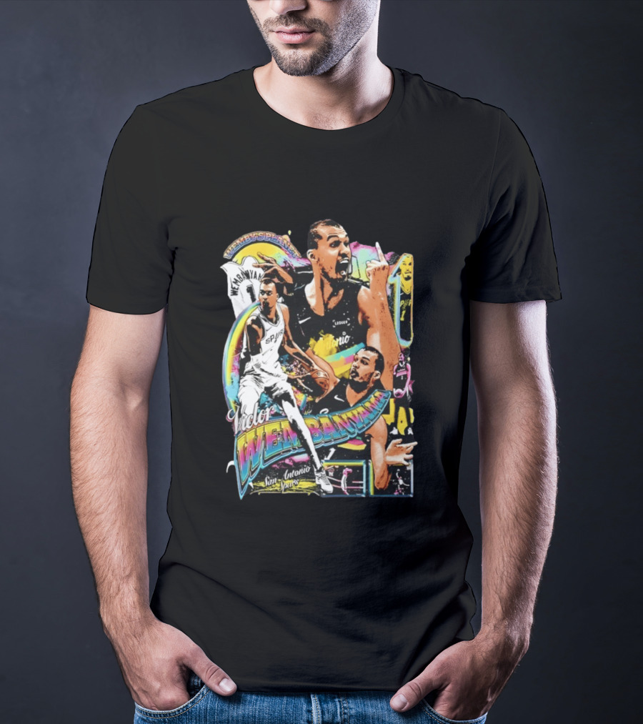 Victor Wembanyama X The Alien Mashup San Antonio Spurs Basketball #1 Wemby T-Shirt