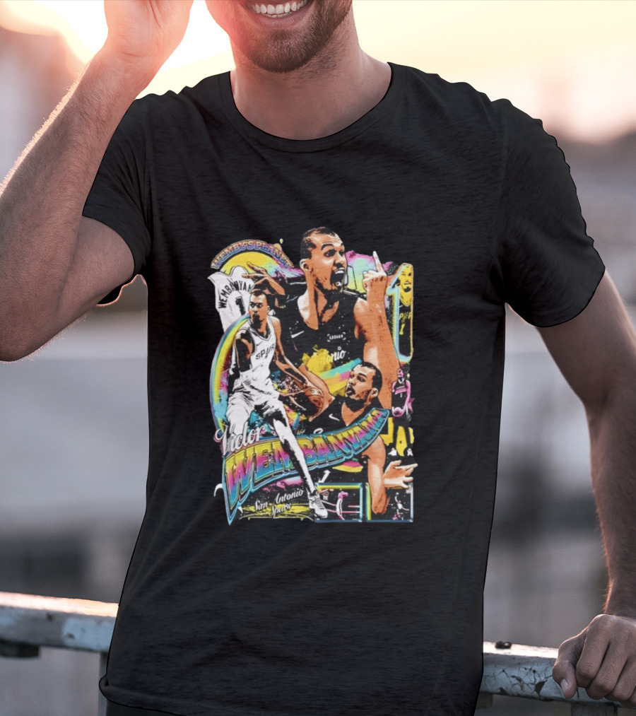 Victor Wembanyama X The Alien Mashup San Antonio Spurs Basketball #1 Wemby T-Shirt
