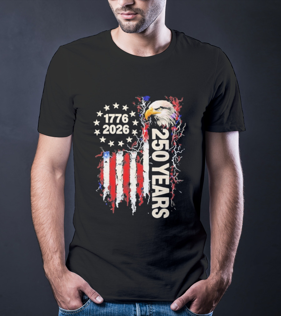 Patriotic Bald Eagle 1776 2026 USA 250 Years Anniversary Celebration T-Shirt