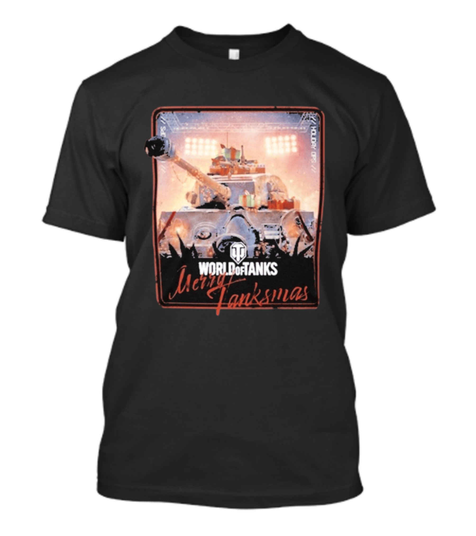 World Of Tanks Merry Tanksmas Holiday Ops Festive Tank T-Shirt