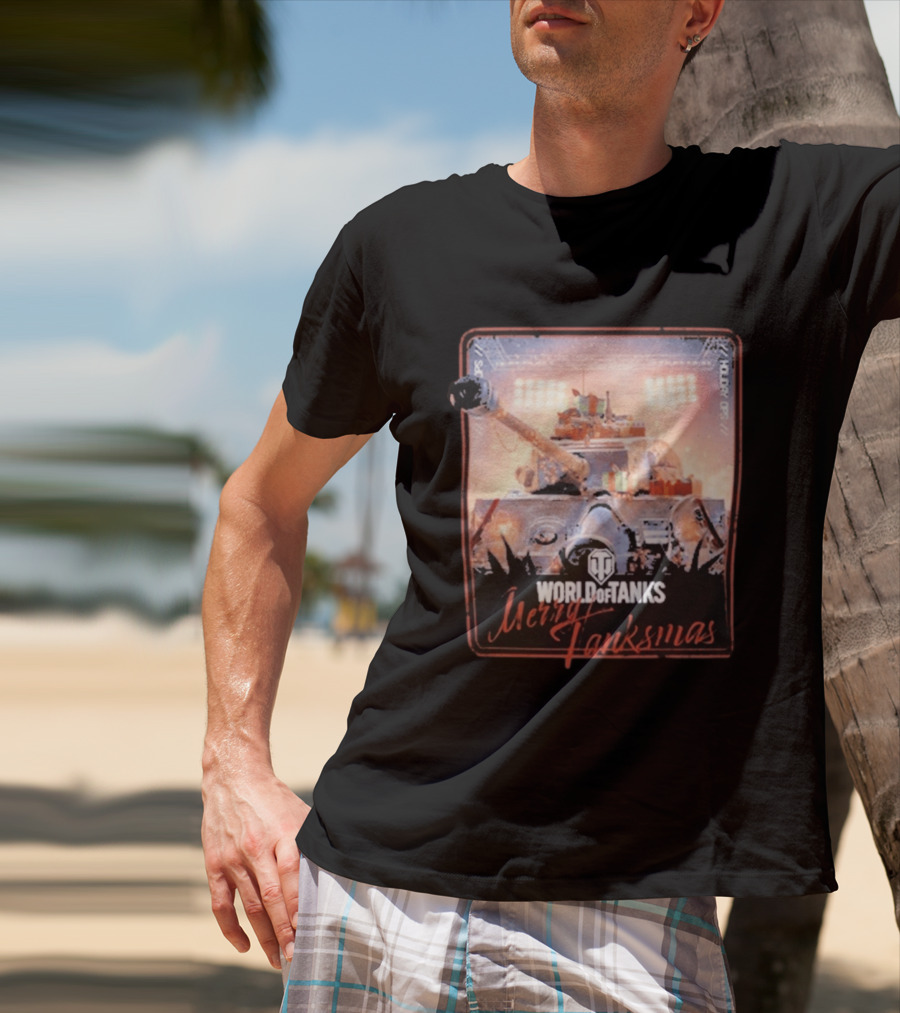 World Of Tanks Merry Tanksmas Holiday Ops Festive Tank T-Shirt