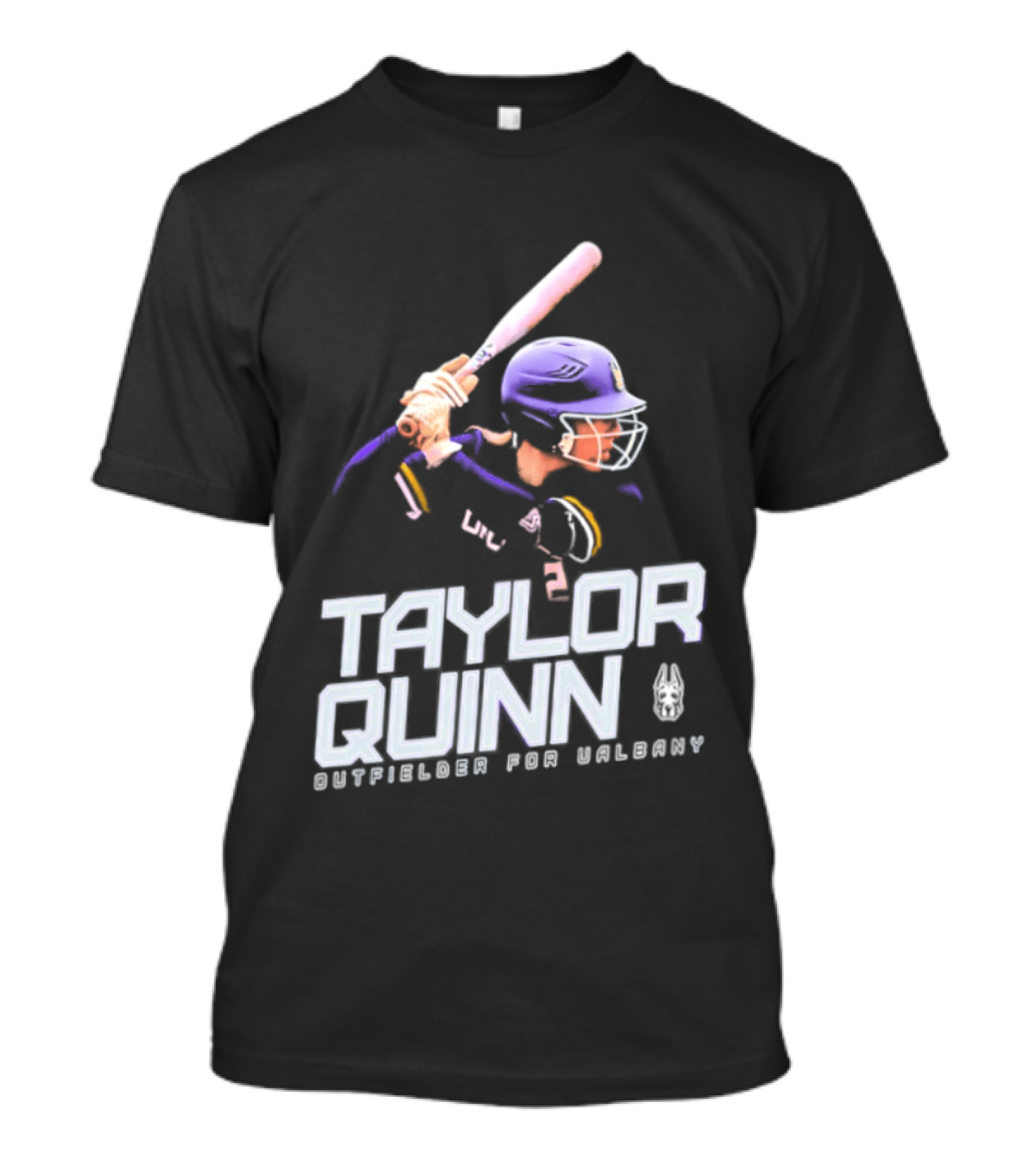 Taylor Quinn UAlbany Outfielder Baseball Sports T-Shirt