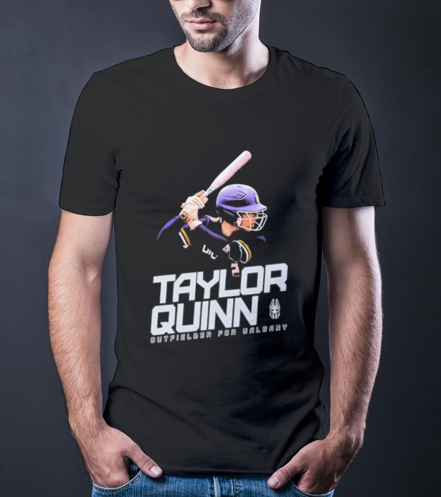 Taylor Quinn UAlbany Outfielder Baseball Sports T-Shirt