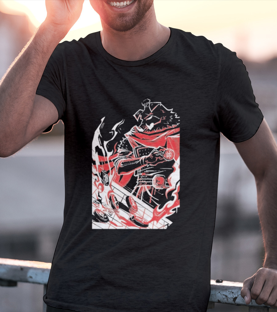 Technoblade Of War Gamer Tribute Epic Medieval Style Scarf And Flames T-Shirt