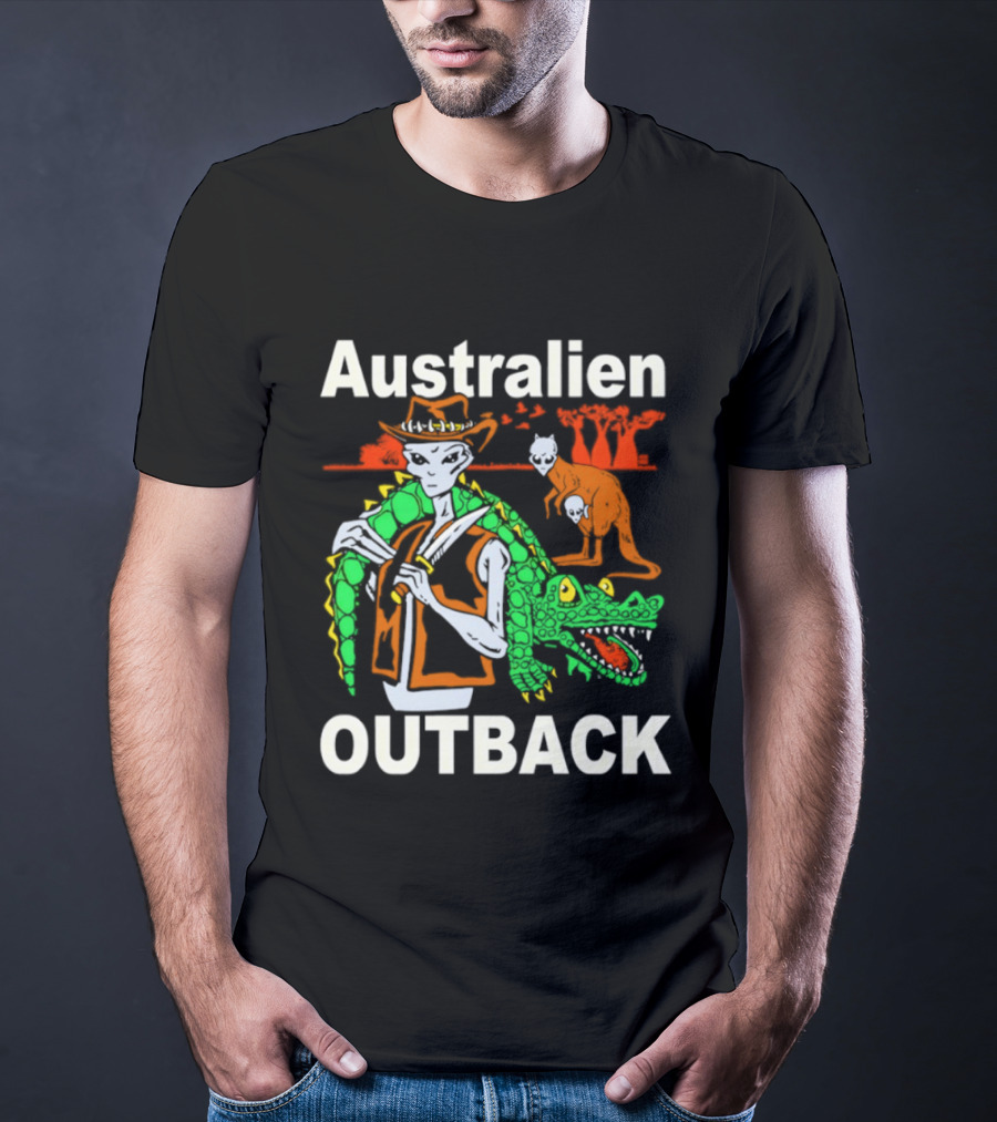 Australien Outback Alien Crocodile Adventure T-Shirt