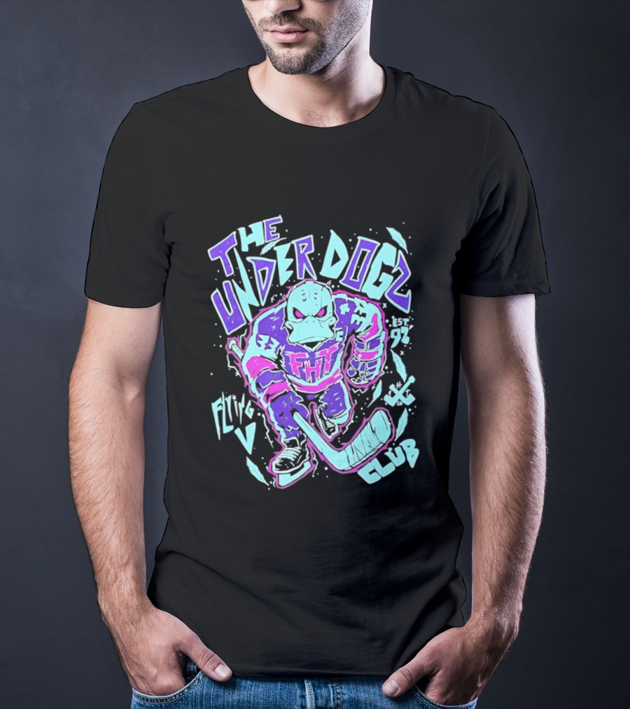 Anaheim Ducks The Underdogs FMH Flying House Club Hockey Player T-Shirt