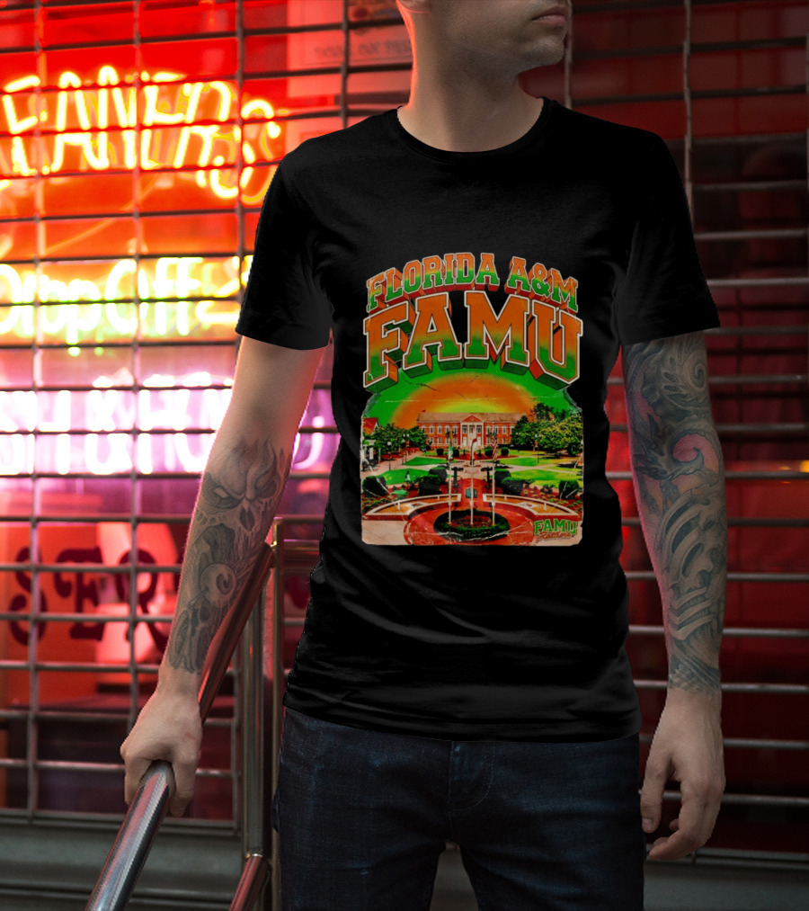Florida A&M FAMU Rattlers Lee Hall Campus Landmark T-Shirt