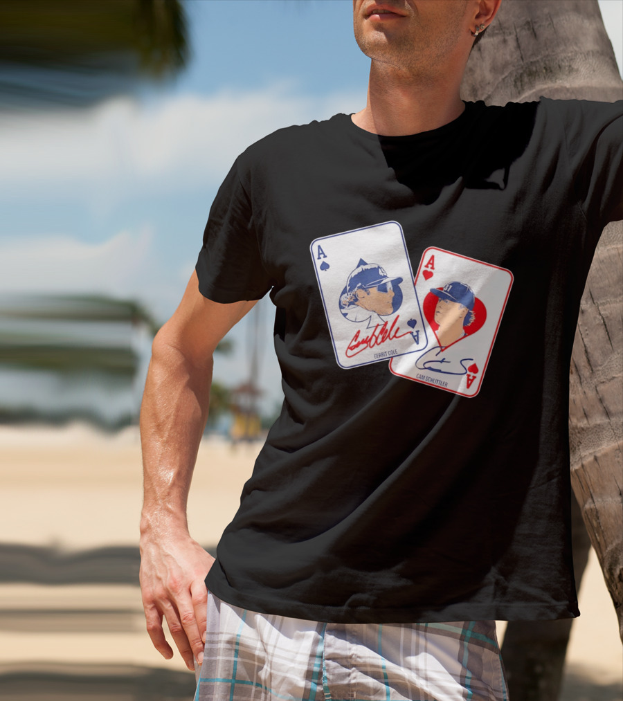 Gerrit Cole Cam Schlittler Ace Of Spades And Hearts Baseball Player Cards Men's T-Shirt