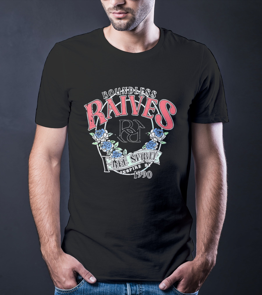 Boundless Raives Free Spirit Westie 1990 Flower Aesthetic Rose T-Shirt