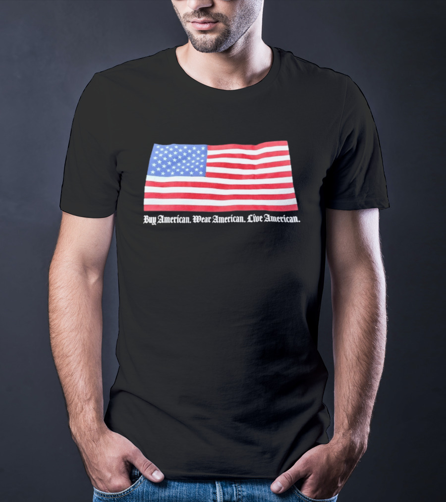 Buy American Wear American Live American Flag Stars And Stripes T-Shirt