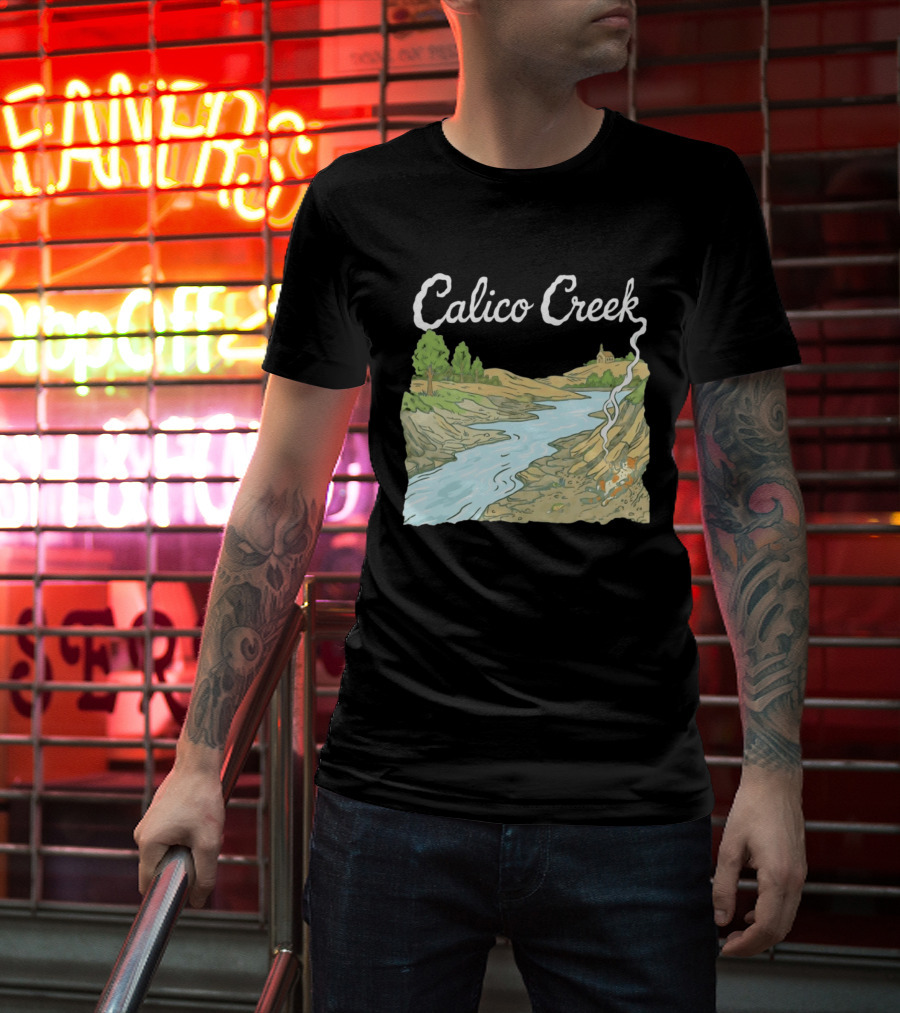 Calico Creek Scenic River And Countryside Landscape T-Shirt