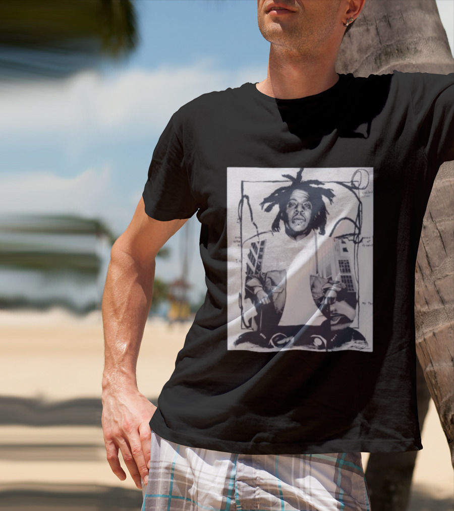 JAY Z Urban Style Portrait With Dreadlocks And Cityscape T-Shirt