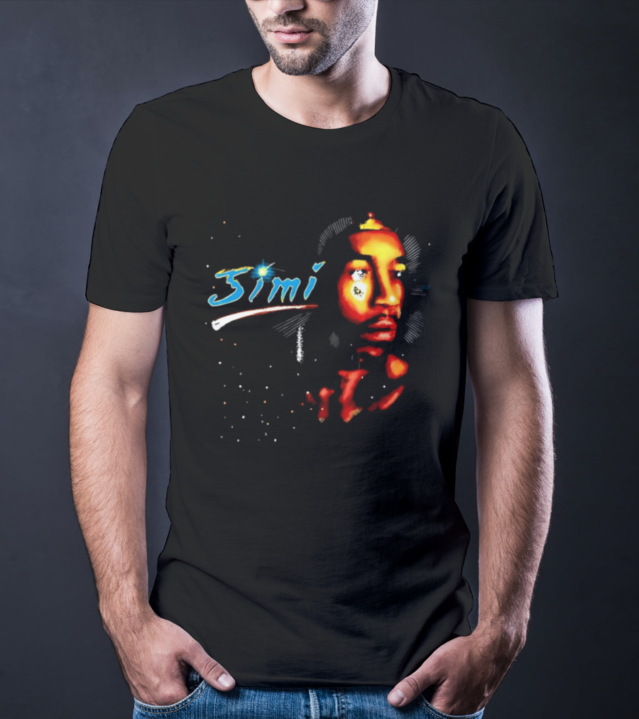 Jimi Hendrix Psychedelic Cosmic Stardust Simi T-Shirt