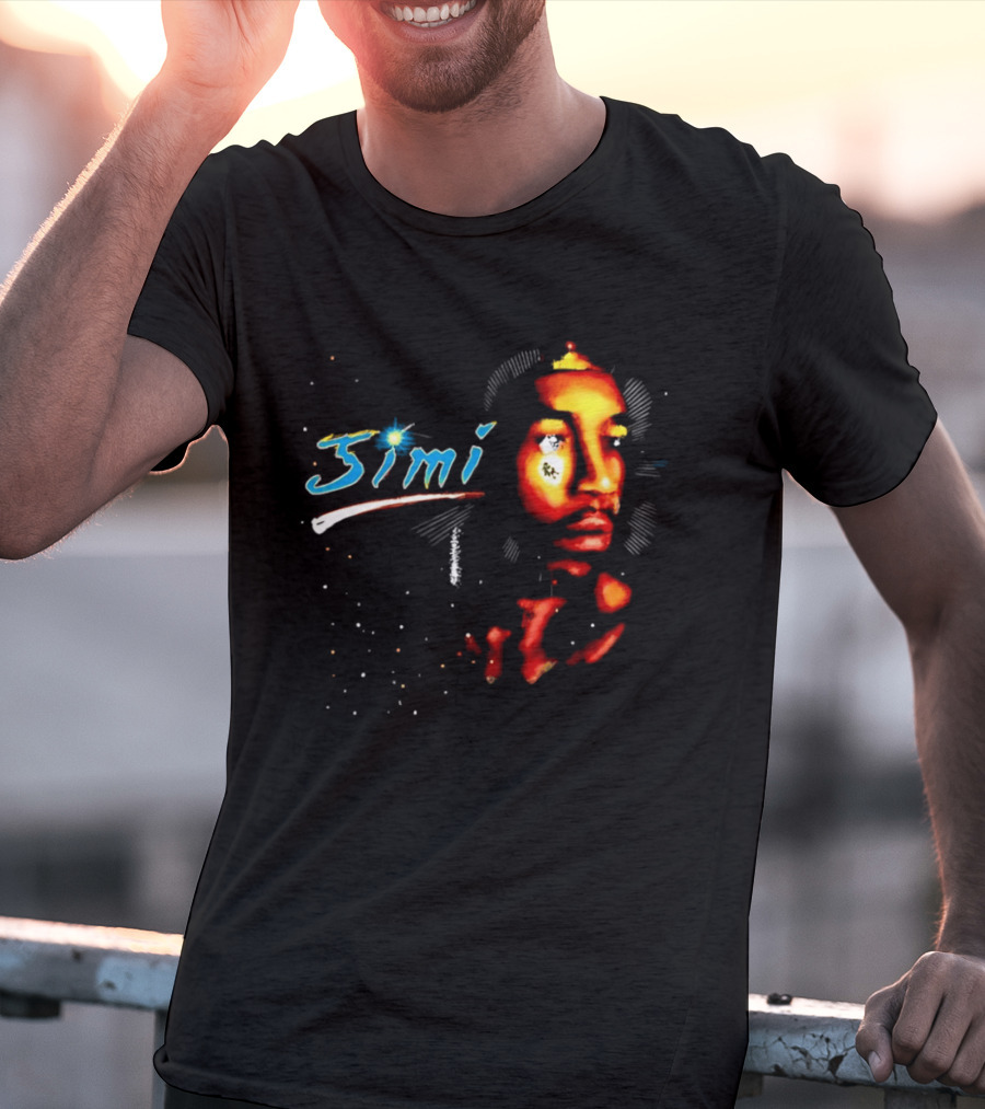 Jimi Hendrix Psychedelic Cosmic Stardust Simi T-Shirt