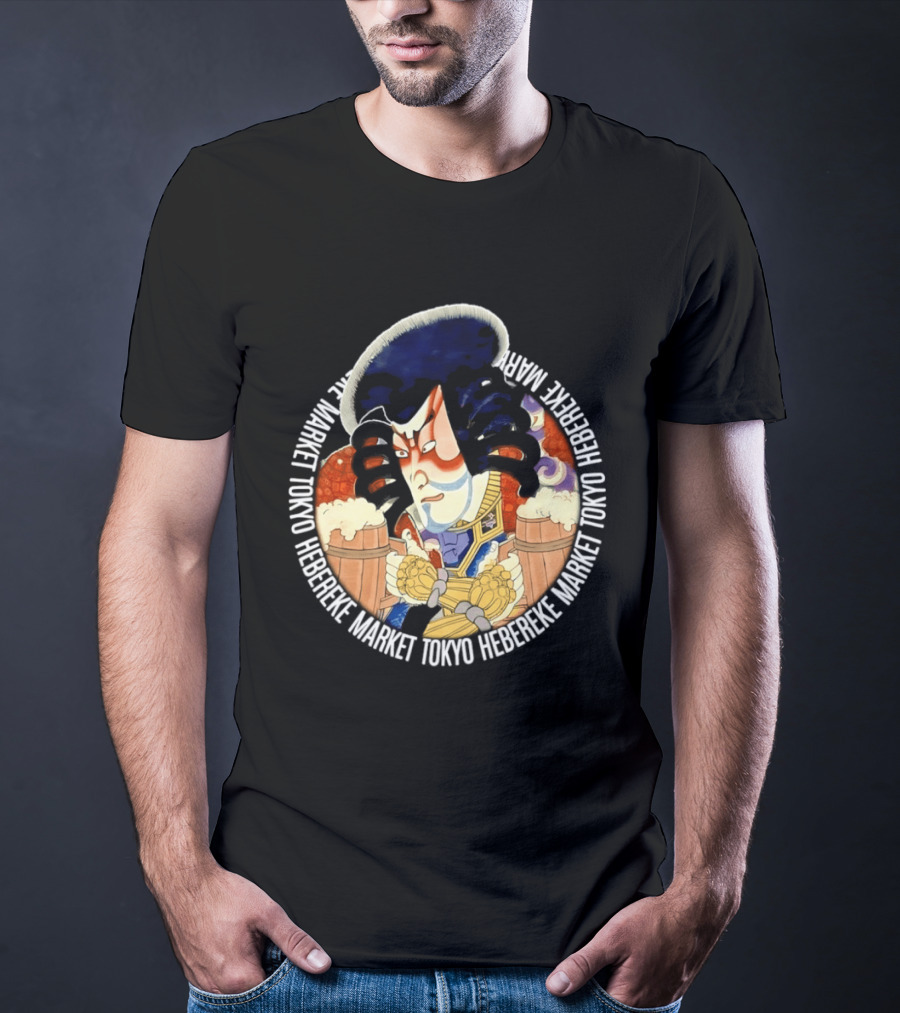 Kabuki Warrior Hebereke Market Tokyo Beer T-Shirt
